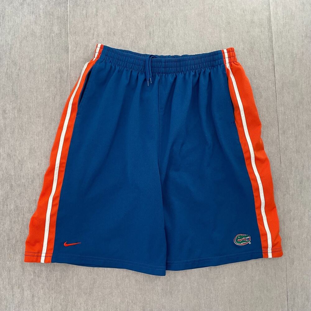 VINTAGE Florida Gators Shorts Womens XL Blue Orange Nike Team Mini Swoosh Laides